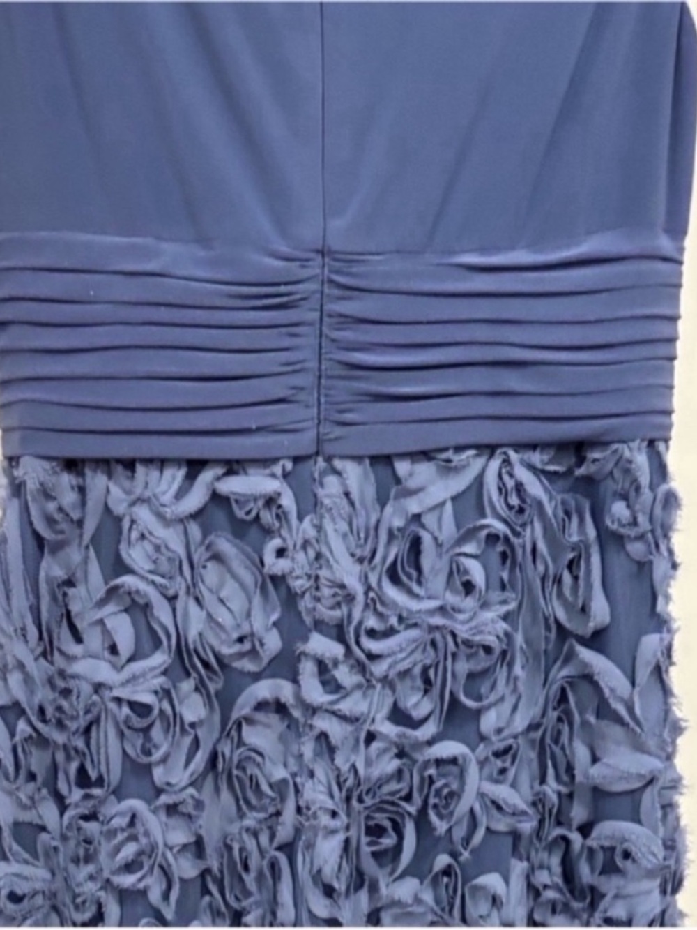 Patra NEW Crossover Pleated Front Soutache Skirted Gown Cornflower Blue Women 6 - Picture 6 of 13